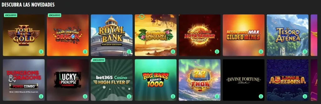 Las mejores tragamonedas en Bet365 Casino