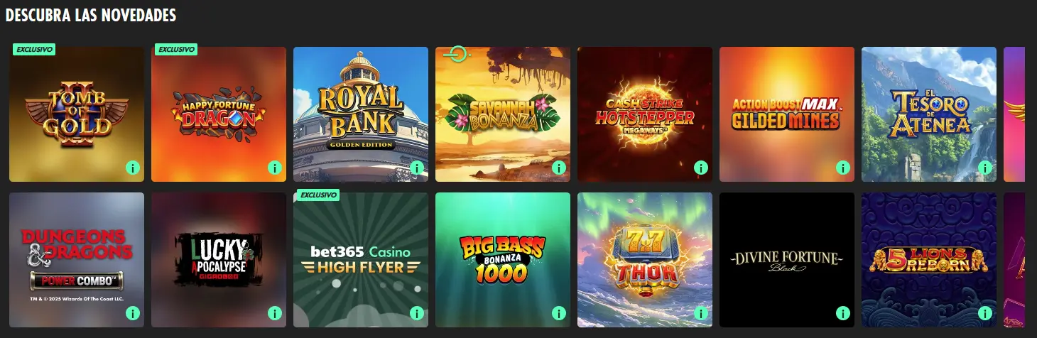 Las mejores tragamonedas en Bet365 Casino