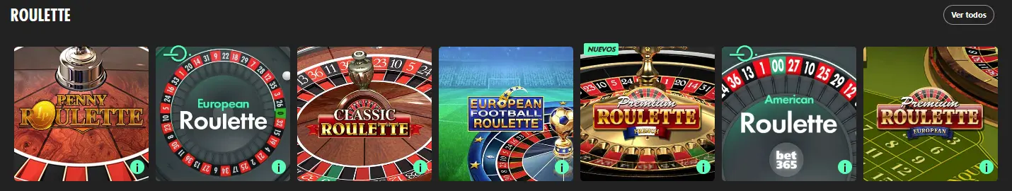 Ruleta Bet365 Casino